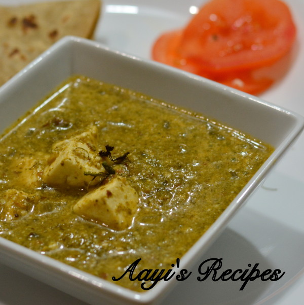 Palak Paneer with Almonds
